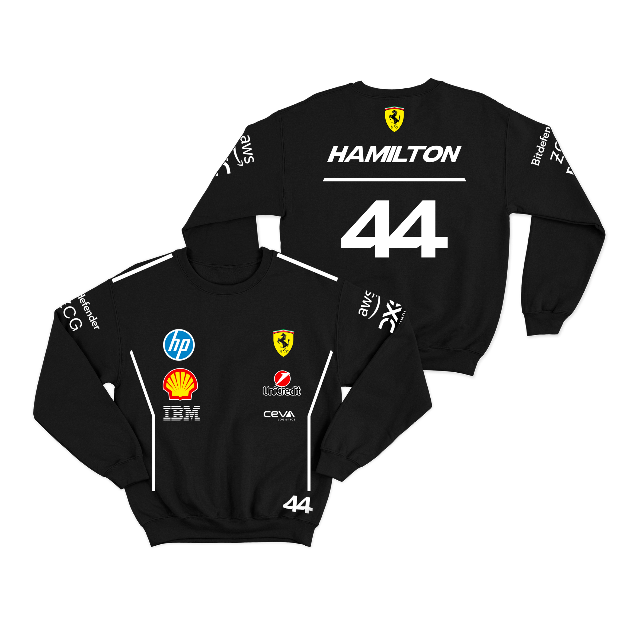 Moletom Ferrari Lewis Hamilton 2025 Preto