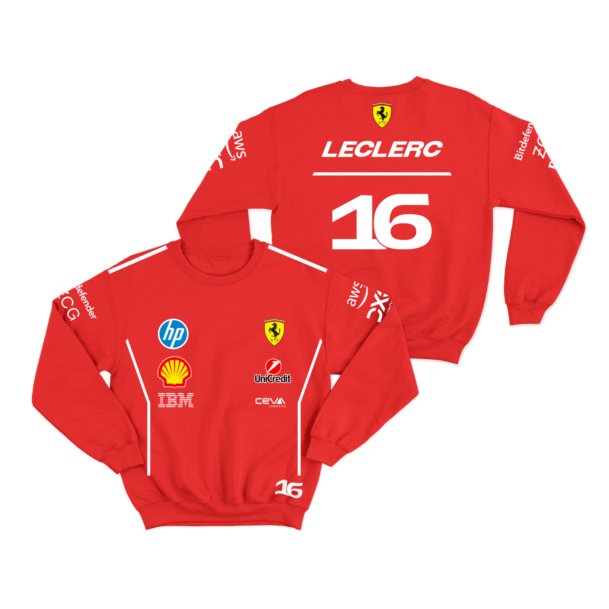 Moletom Ferrari Charles Leclerc 2025 Vermelho