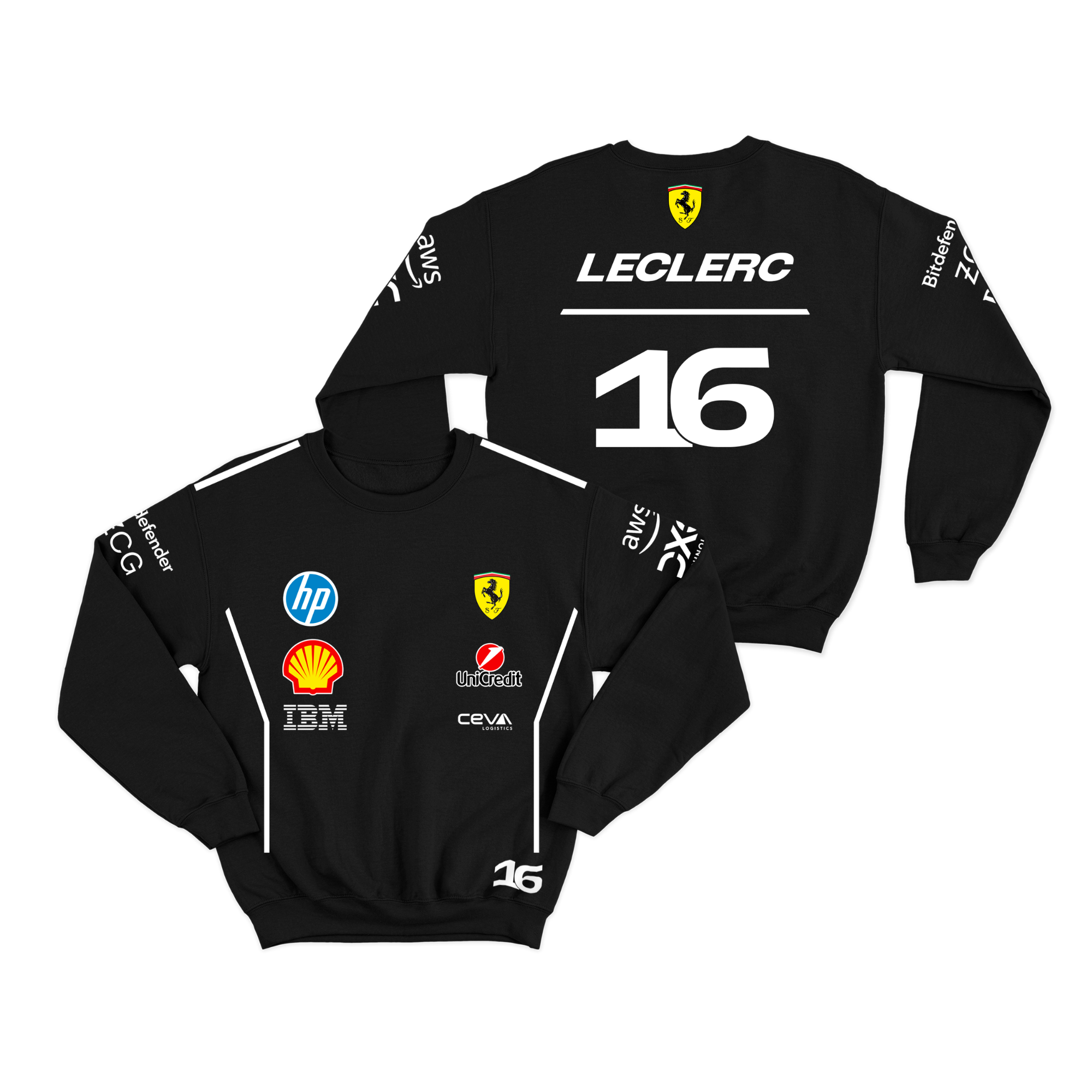 Moletom Ferrari Charles Leclerc 2025 Preto