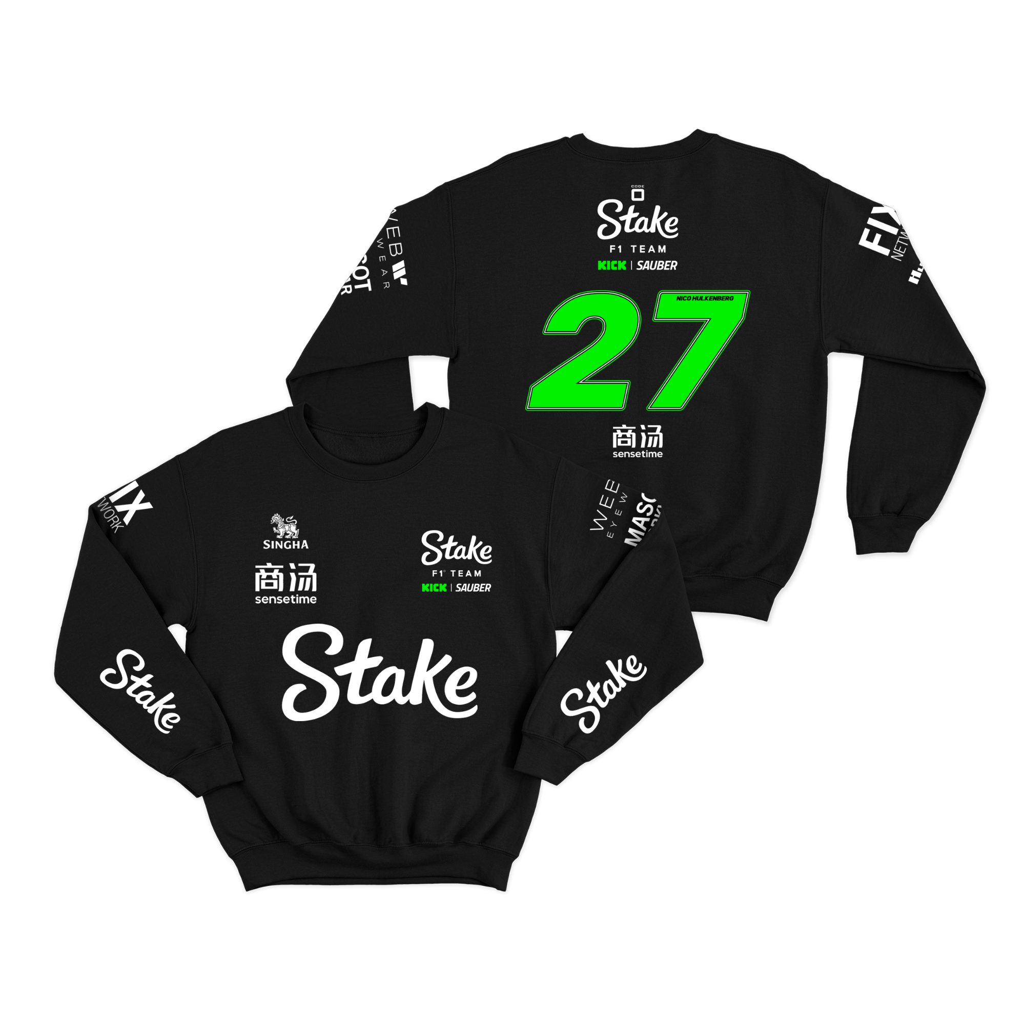 Moletom Stake Sauber Nico Hulkenberg 2025 Preto