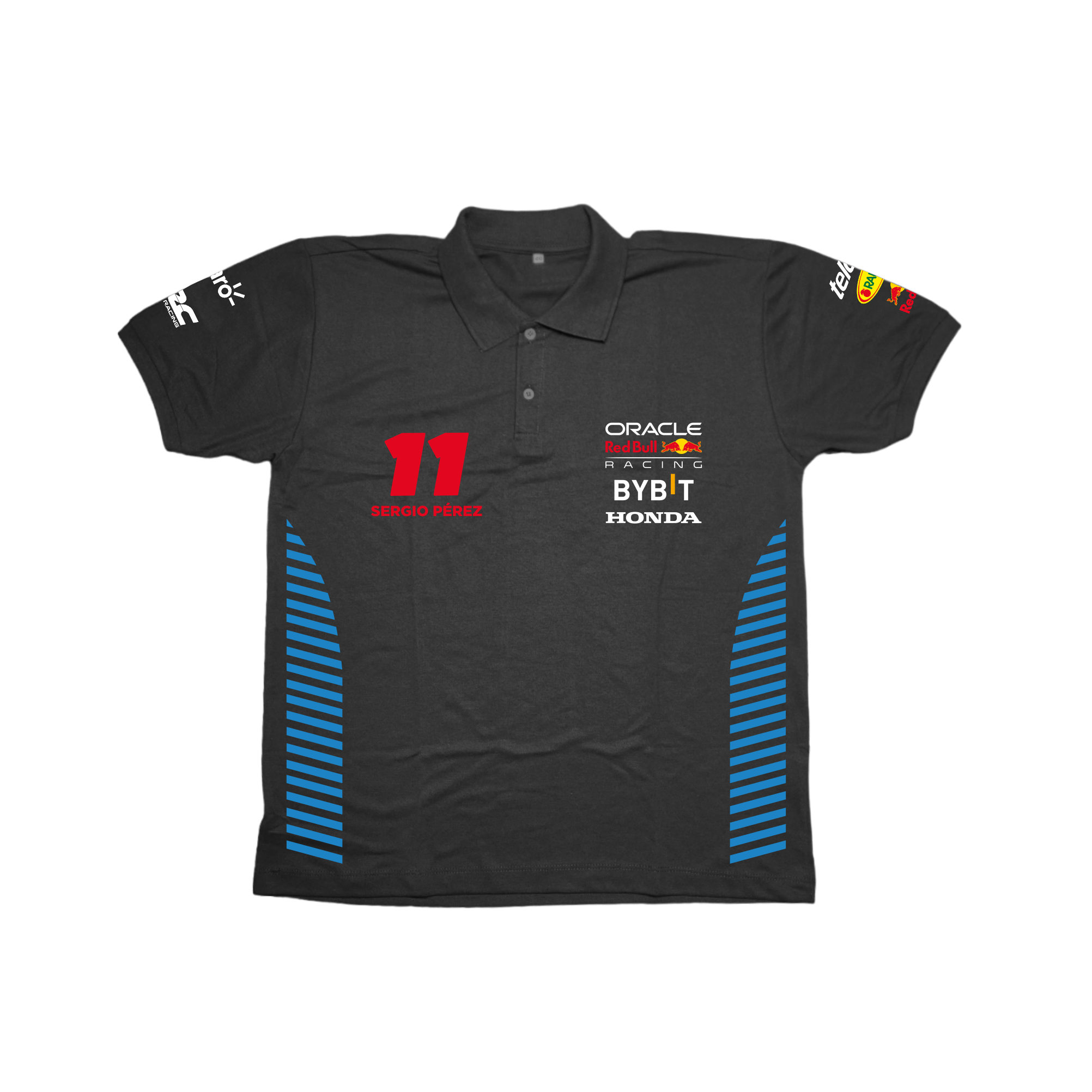 Camisa Polo Sergio Perez Red Bull Racing 2024 Preta