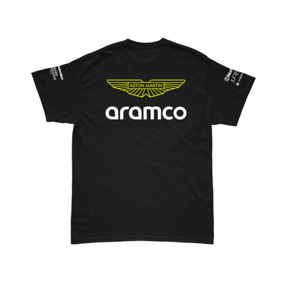 Camiseta Algodão Aston Martin 2024 Preta