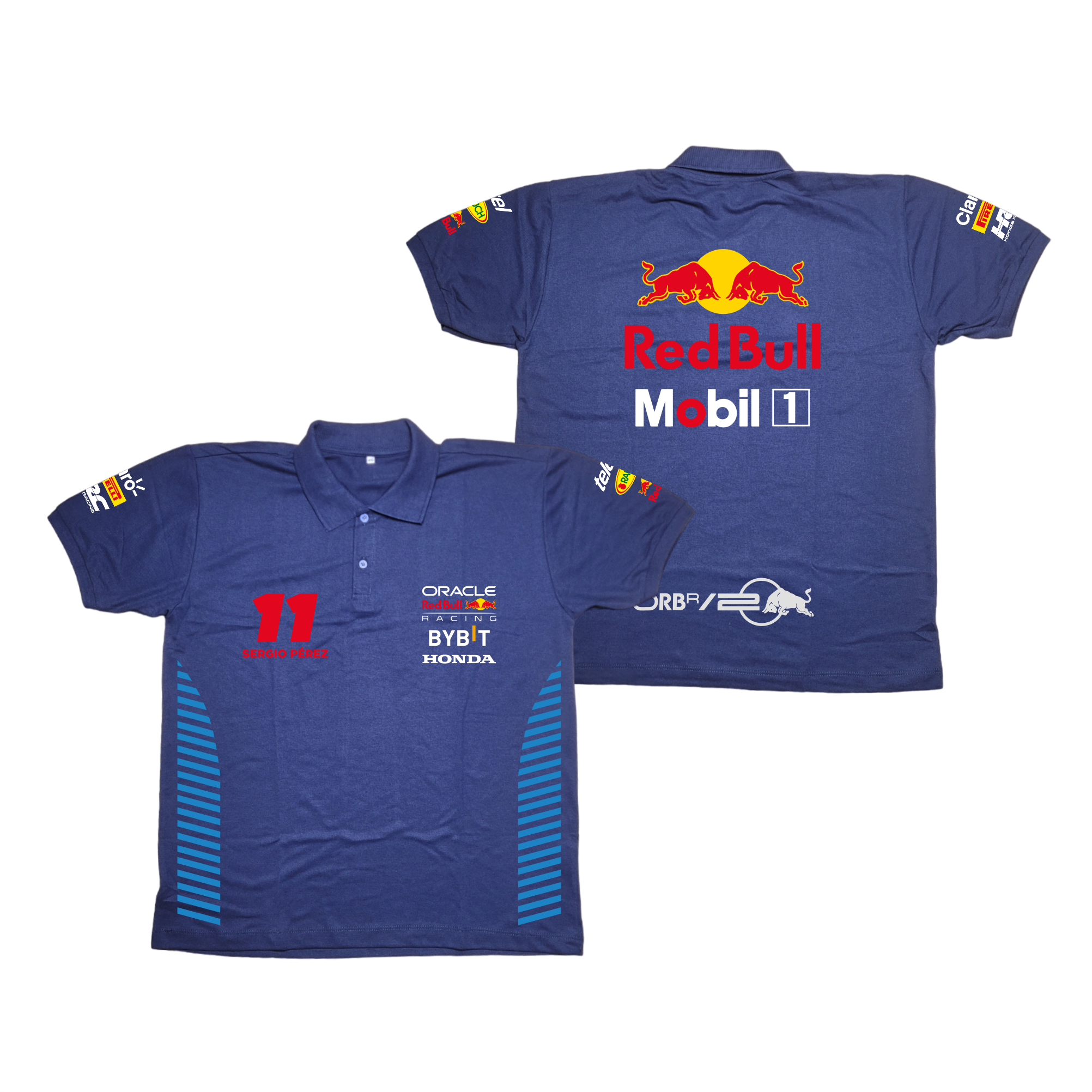 Camisa Polo Sergio Perez Red Bull Racing 2024 Azul Marinho
