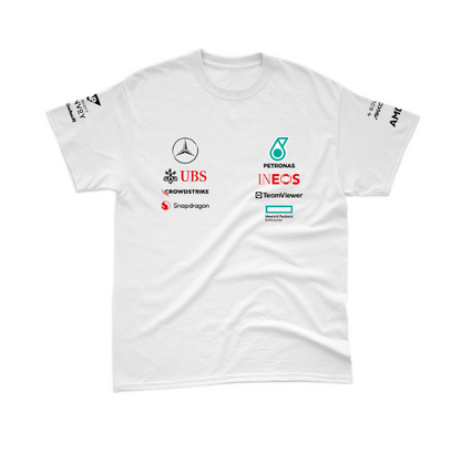 Camiseta Algodão Mercedes 2024 Branca