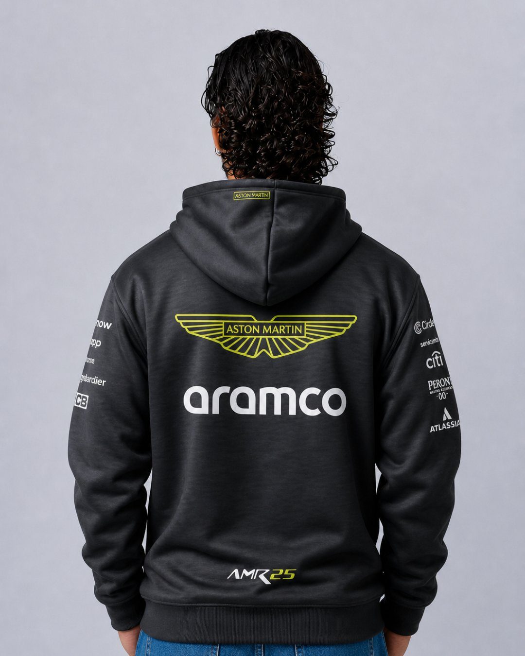 Moletom Canguru Aston Martin 2025 Preto