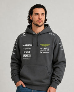 Moletom Canguru Aston Martin Fernando Alonso 2025 Preto