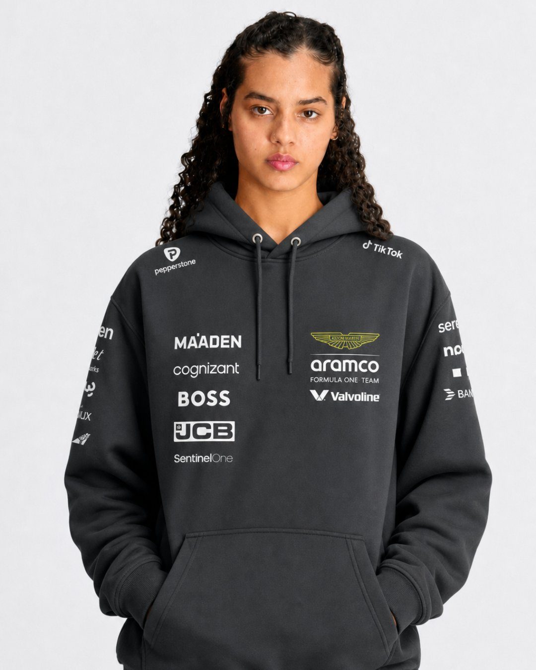Moletom Canguru Aston Martin Fernando Alonso 2025 Preto
