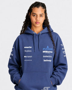 Moletom Canguru Carlos Sainz Williams 2026 Azul Marinho