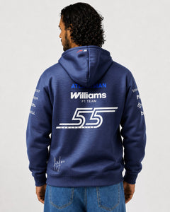 Moletom Canguru Carlos Sainz Williams 2026 Azul Marinho