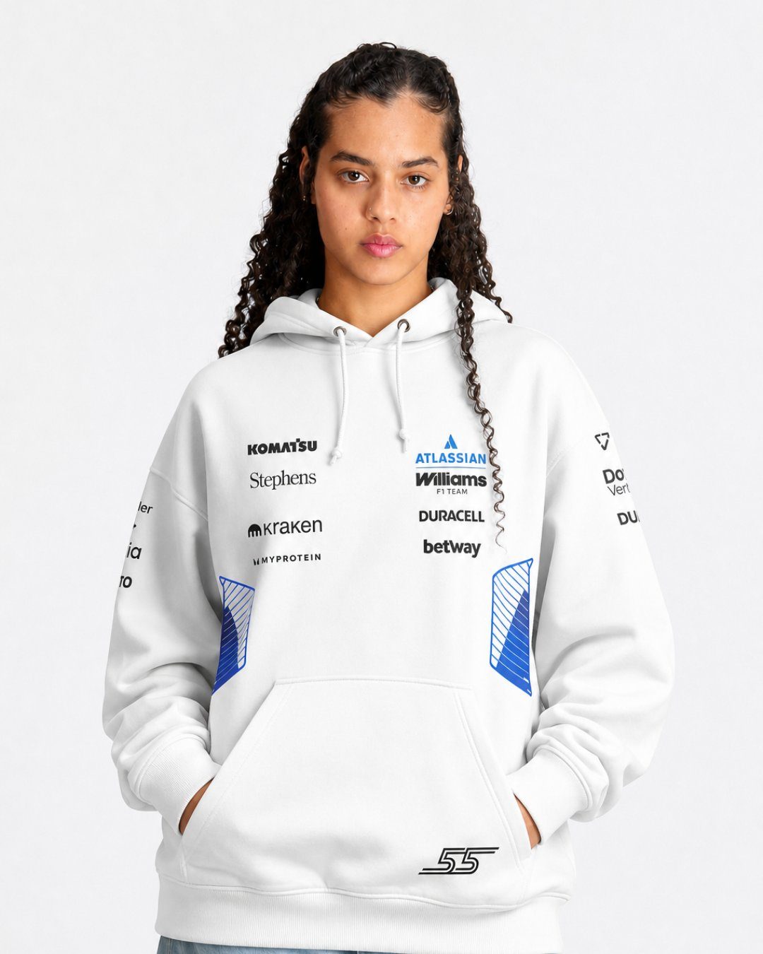 Moletom Canguru Carlos Sainz Williams F1 2026 Branco