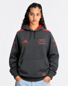 Moletom Canguru Gabriel Bortoleto Red&Black Audi F1 2026 Preto