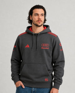 Moletom Canguru Gabriel Bortoleto Red&Black Audi F1 2026 Preto
