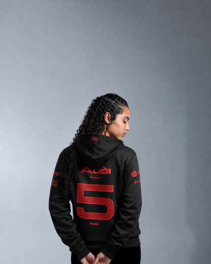 Moletom Canguru Gabriel Bortoleto Red&Black Audi F1 2026 Preto