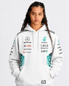 Moletom Canguru George Russell Mercedes AMG 2026 Branco