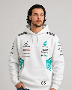 Moletom Canguru George Russell Mercedes AMG 2026 Branco