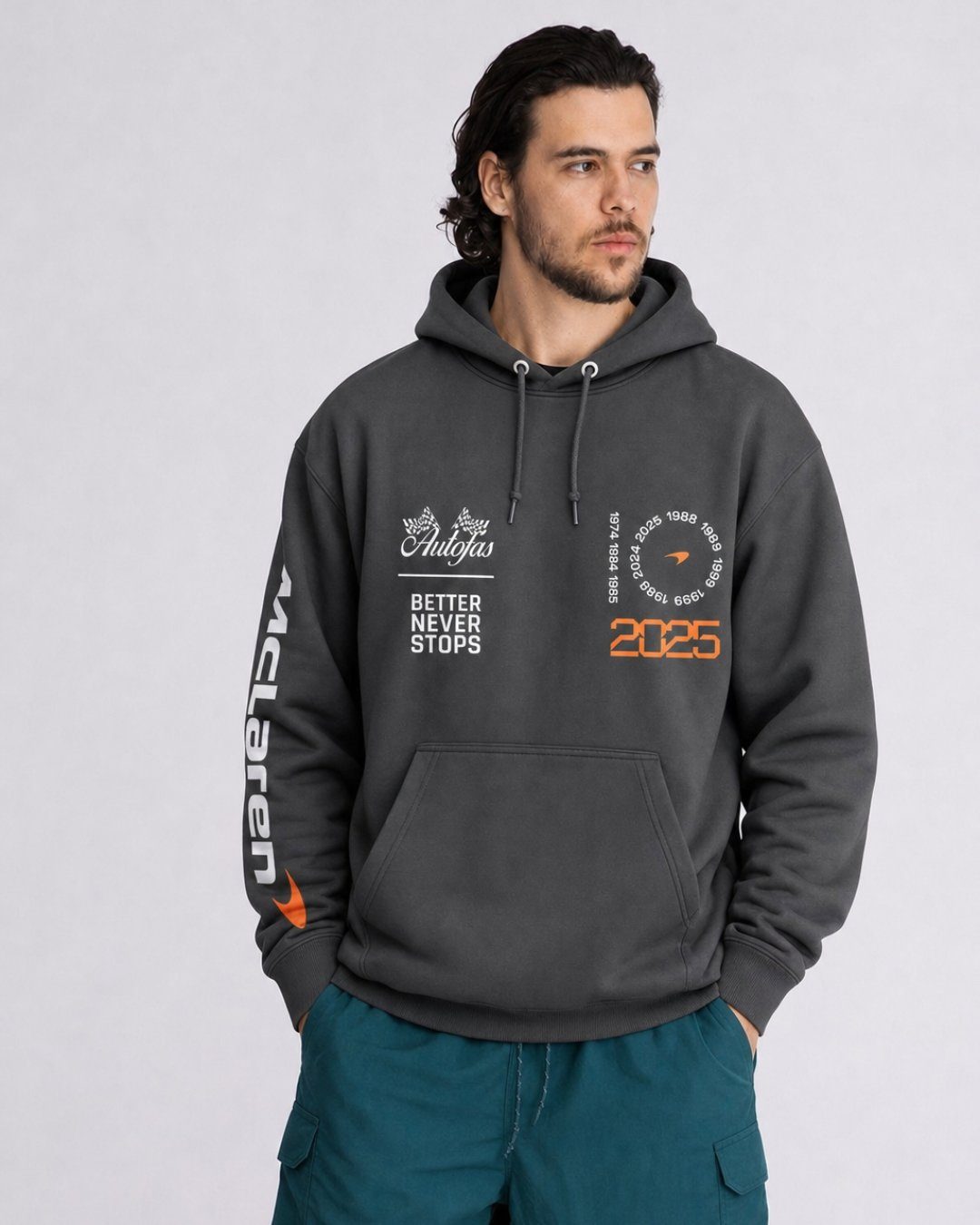 Moletom Canguru McLaren Campeã Construtores 2025 Preto