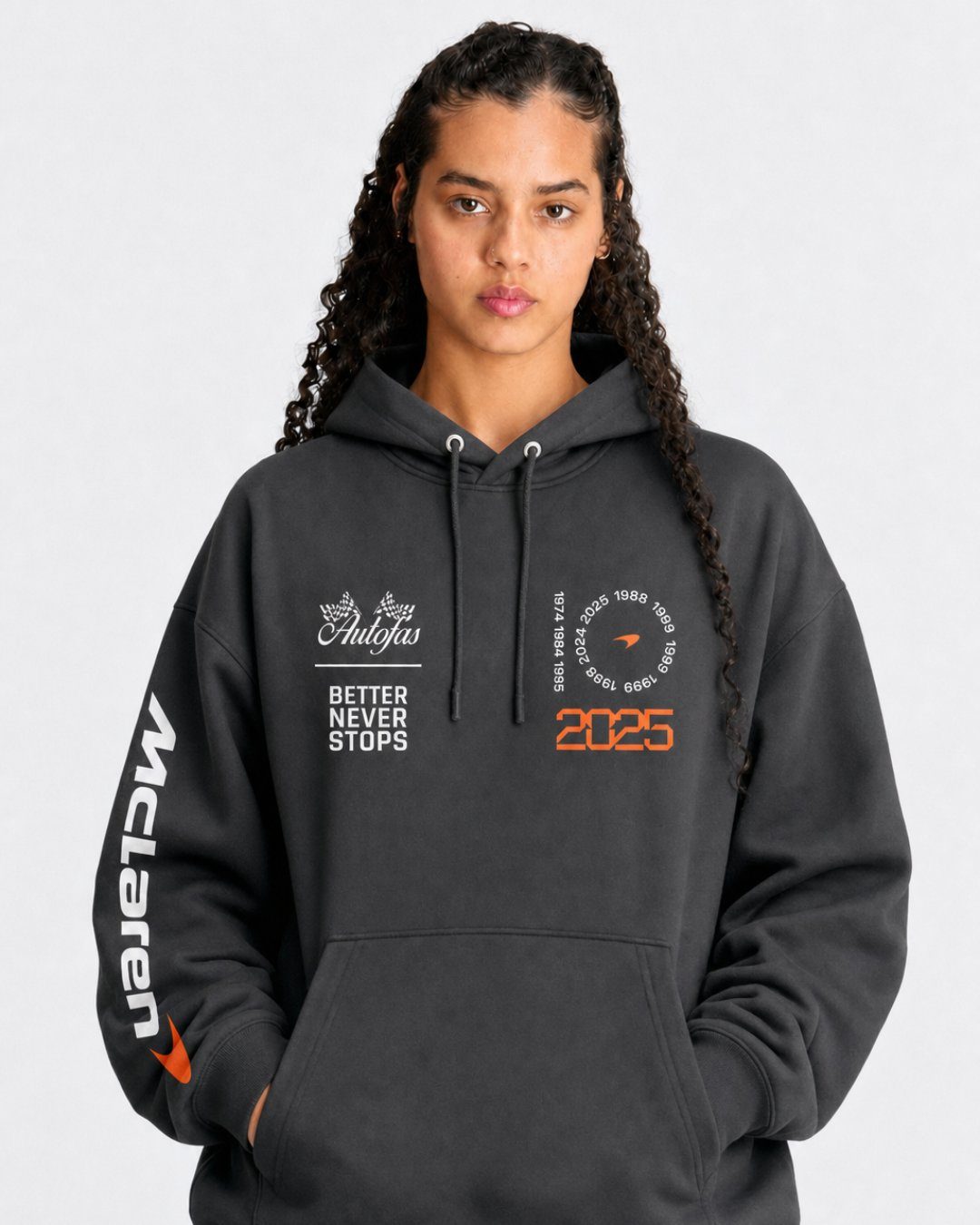 Moletom Canguru McLaren Campeã Construtores 2025 Preto