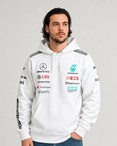 Moletom Canguru Mercedes 2025 Branco