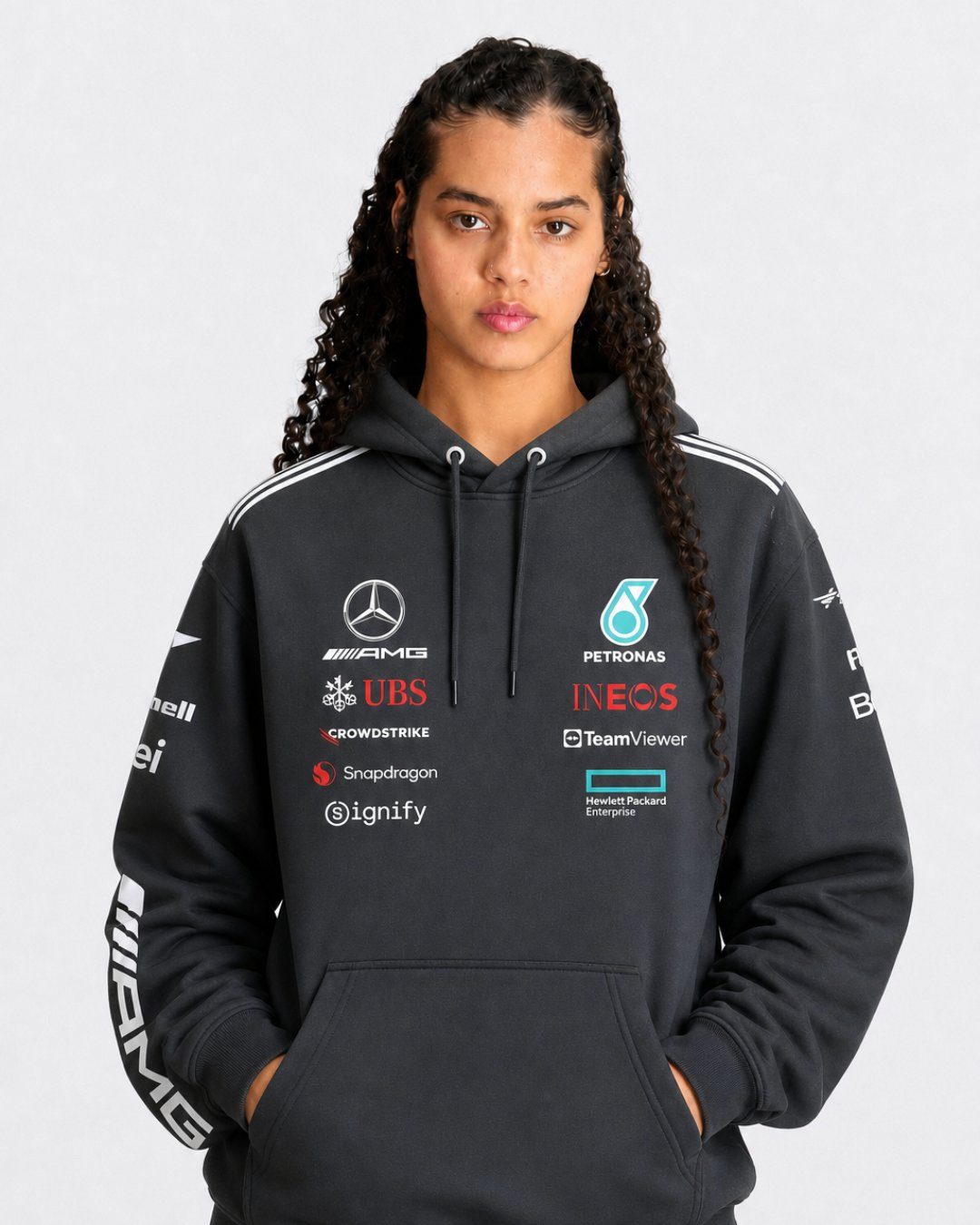 Moletom Canguru Mercedes 2025 Preto