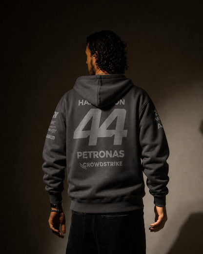 Moletom Canguru Mercedes AMG All Black 2024 Lewis Hamilton