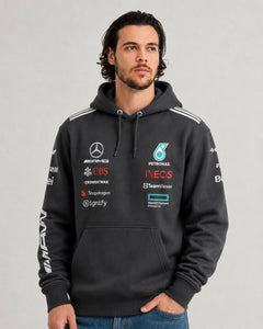 Moletom Canguru Mercedes George Russell 2025 Preto