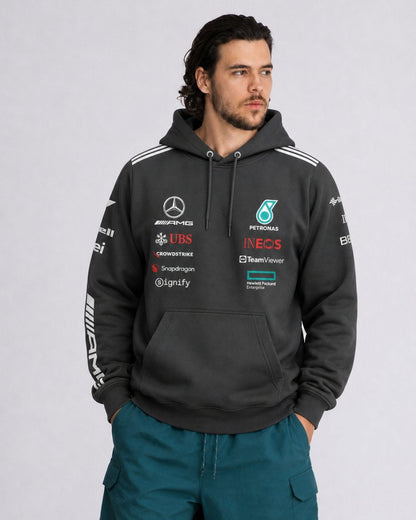 Moletom Canguru Mercedes Kimi Antonelli 2025 Preto