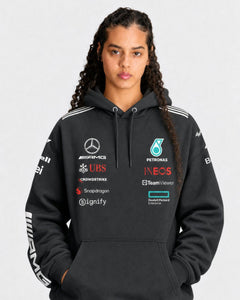 Moletom Canguru Mercedes Kimi Antonelli 2025 Preto