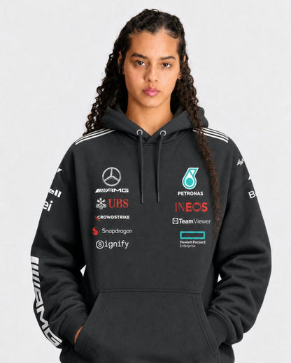 Moletom Canguru Mercedes Kimi Antonelli 2025 Preto