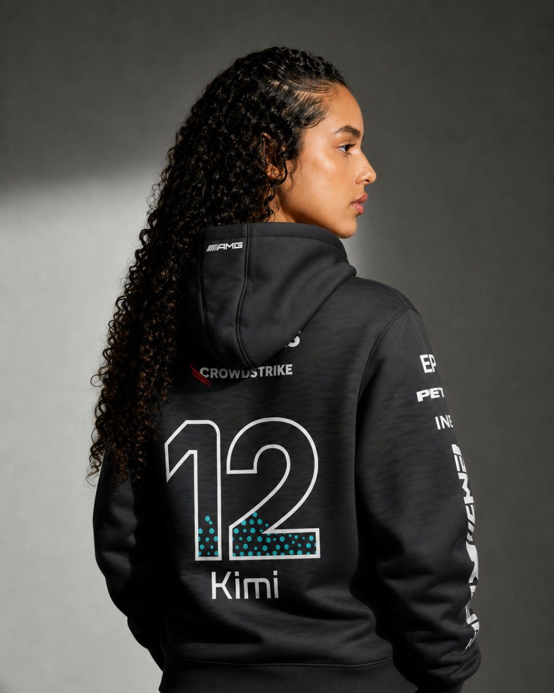 Moletom Canguru Mercedes Kimi Antonelli 2025 Preto