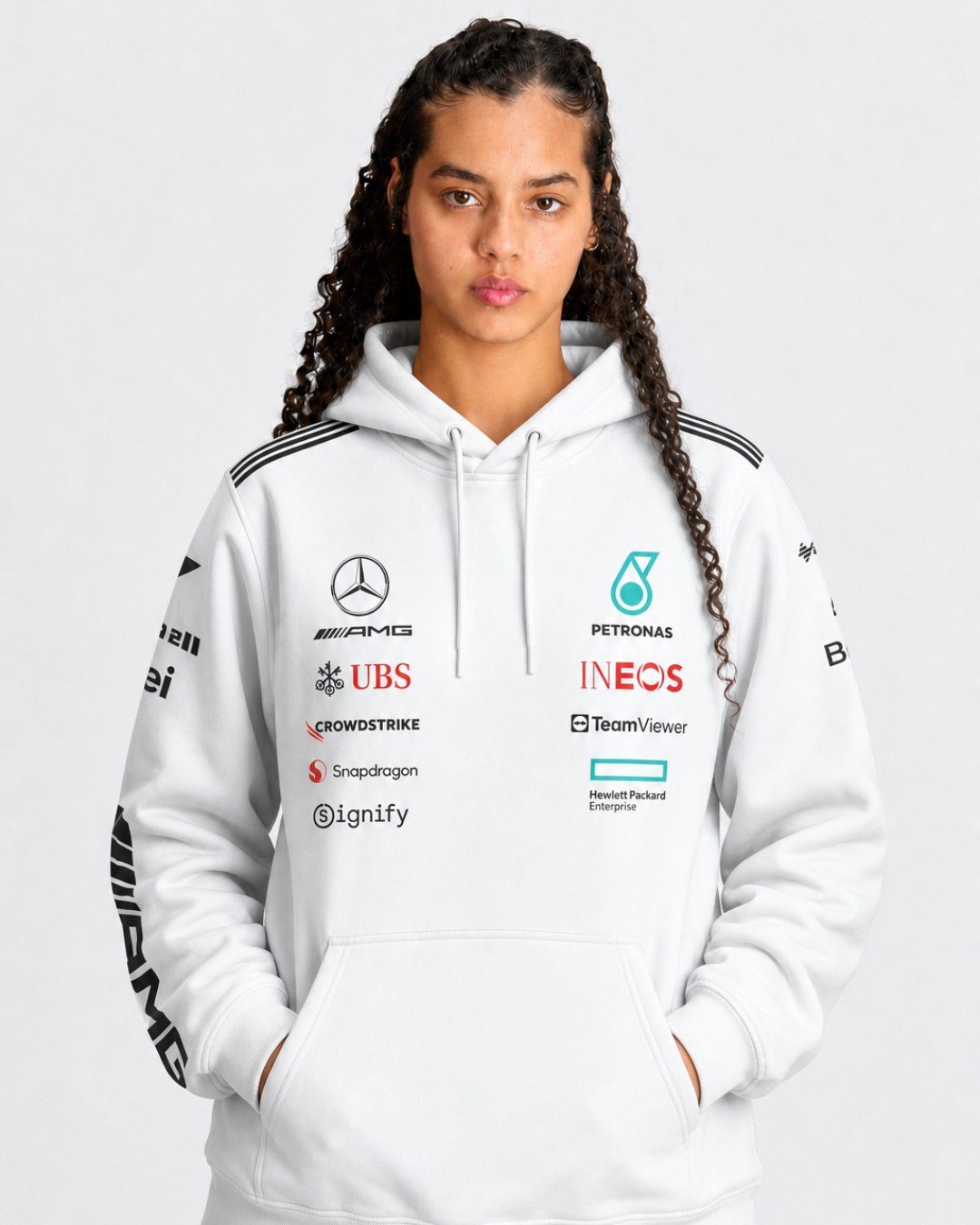 Moletom Canguru Mercedes Kimi Antonelli 2025 Branco
