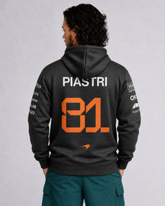 Moletom Canguru Oscar Piastri McLaren F1 2026 Preto