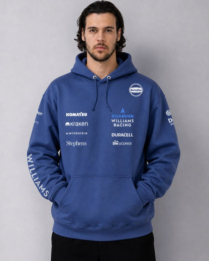 Moletom Canguru Williams Carlos Sainz 2025 Azul Marinho