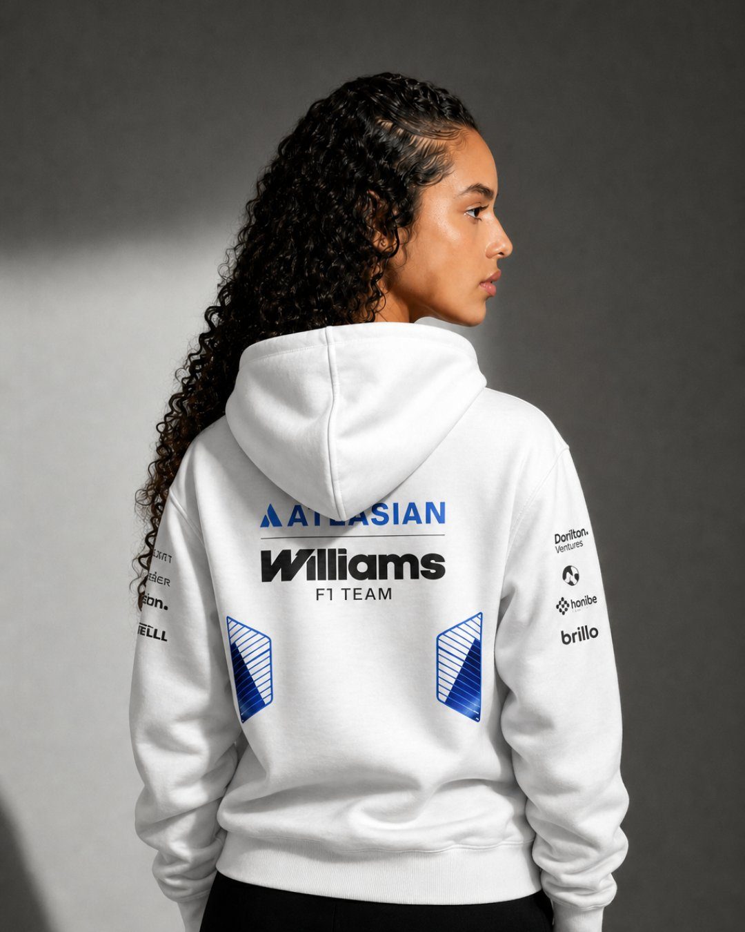 Moletom Canguru Williams F1 2026 Branco