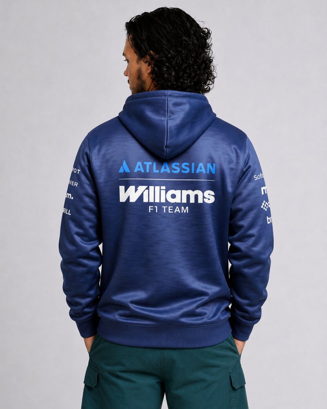 Moletom Canguru Williams F1 2026 Azul Marinho