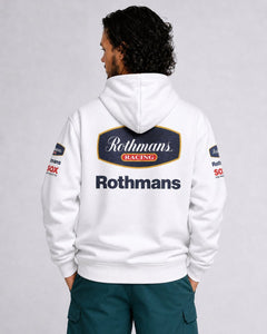Moletom Canguru Wlliams Retrô Rothmans Racing Branco