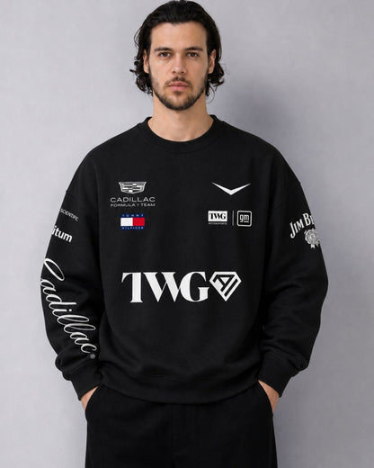 Moletom Careca Cadillac F1 Equipe Preto