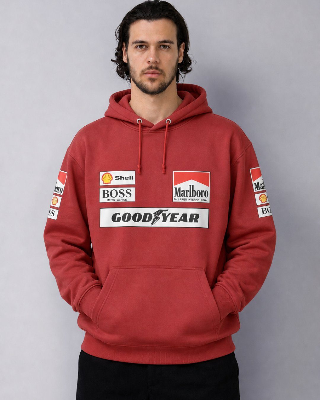 Moletom Mclaren Equipe Retrô Vermelho