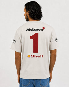 Camiseta Algodão Mclaren Marlboro Retrô anos 90 Off White