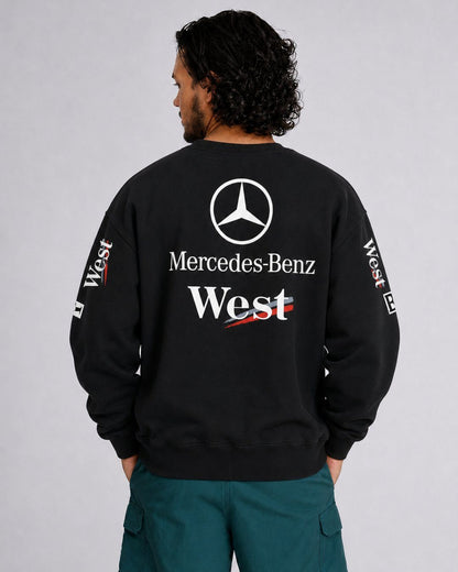 Moletom Mclaren West Mercedes Retrô Preto