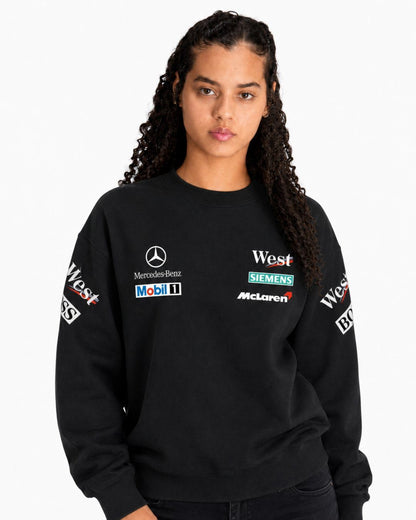 Moletom Mclaren West Mercedes Retrô Preto