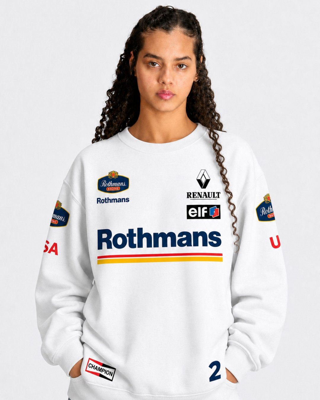 Moletom Williams Retrô Rothmans Racing Branco