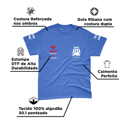 Camiseta Algodão Tsunoda Visa Racing Bulls Azul Royal 2024