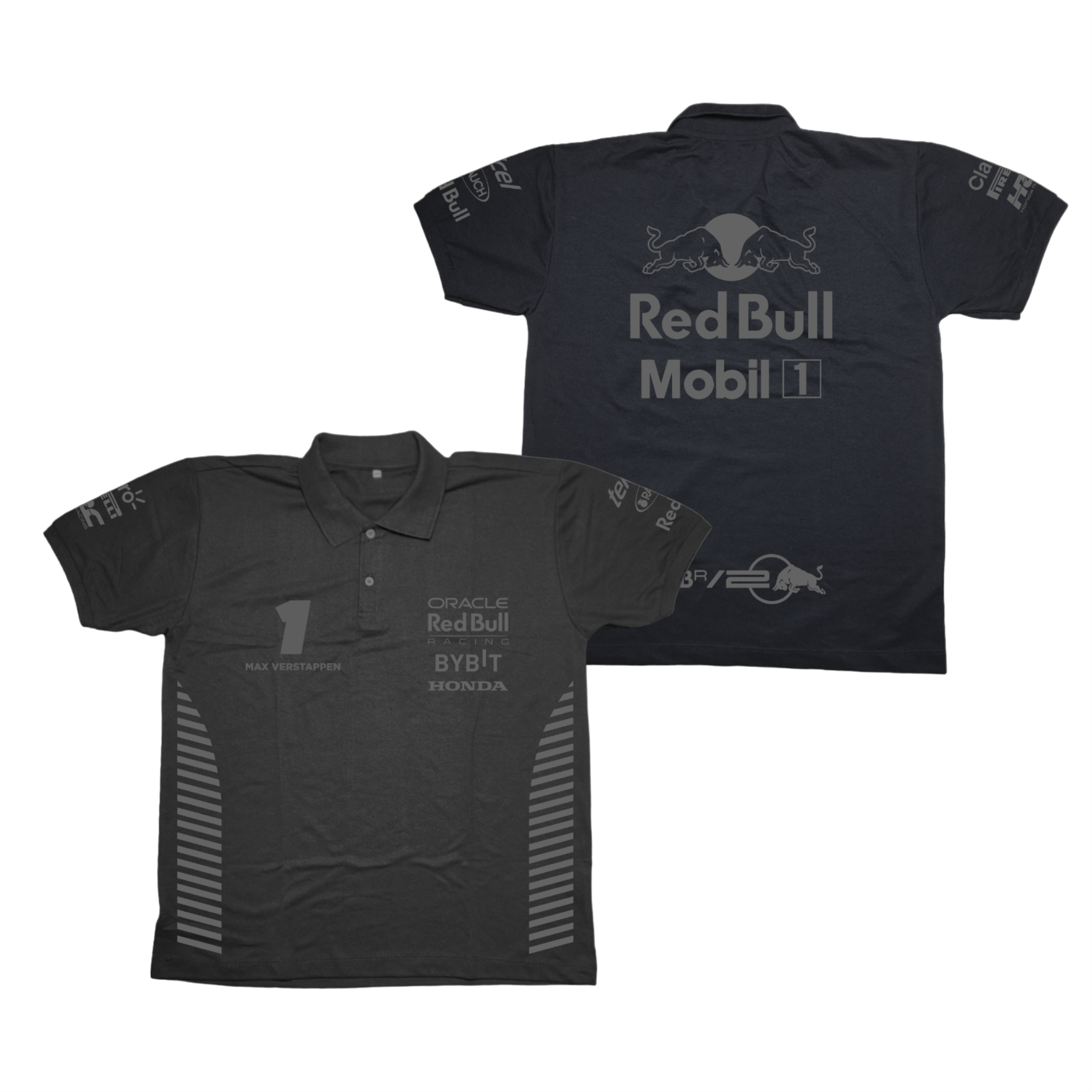 Camisa Polo Max Vertsappen Red Bull Racing 2024 All Black