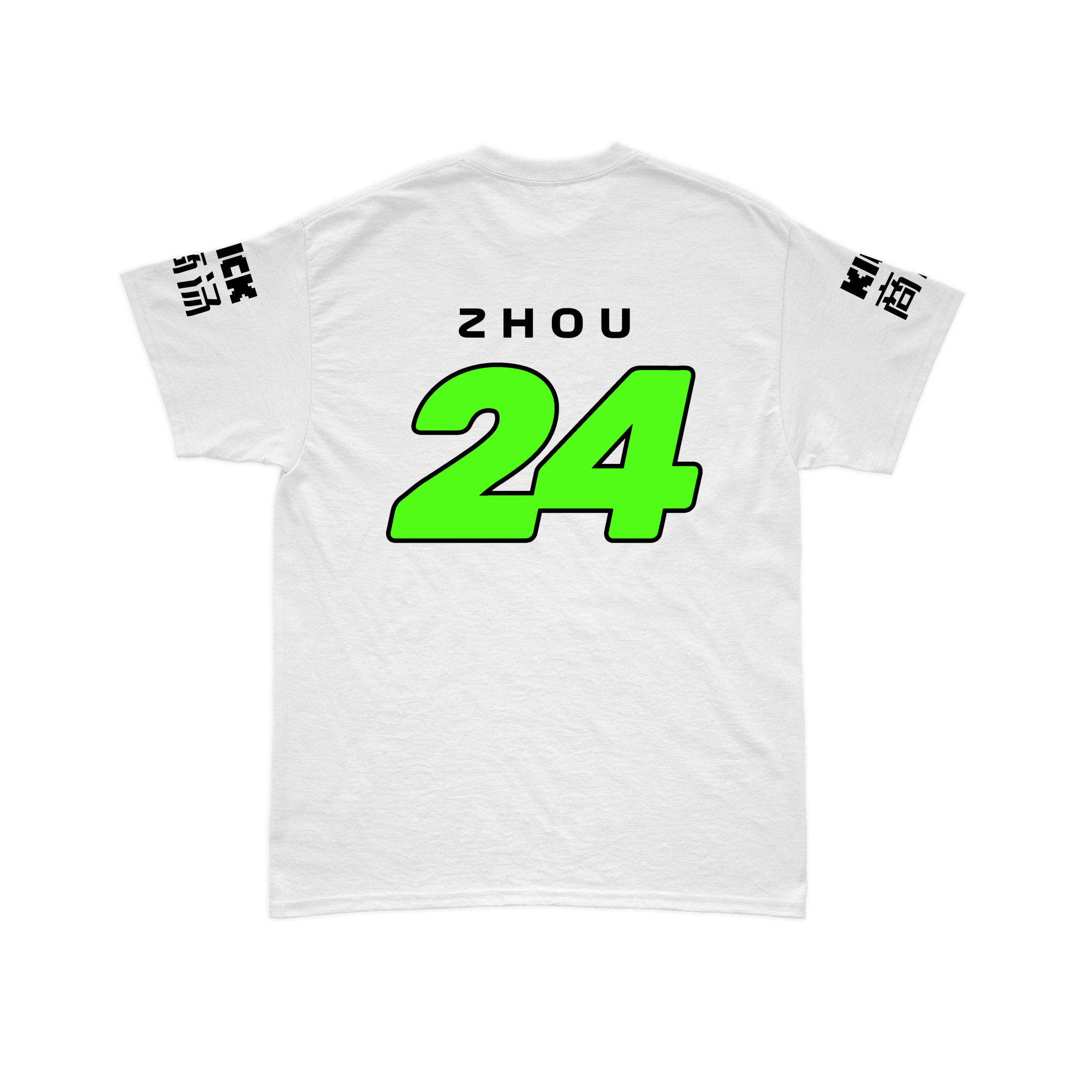 Camiseta Algodão Zhou Stake Sauber 2024 Branca