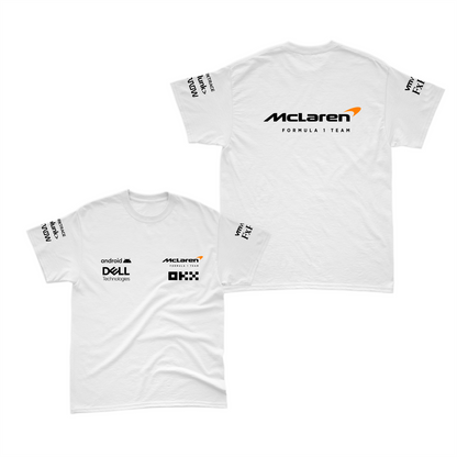 Camiseta Algodão Mclaren 2024 Branca