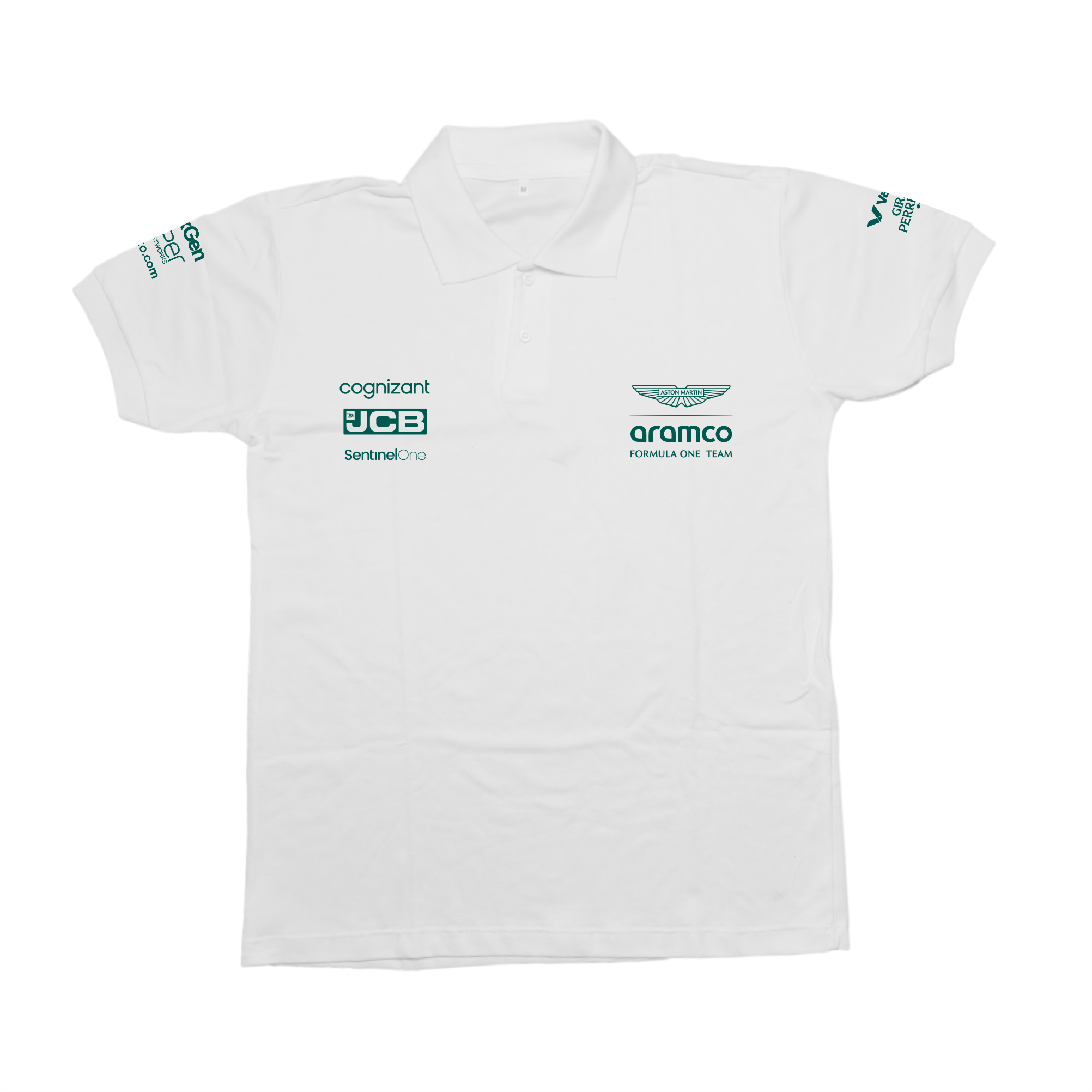 Camisa Polo Fernando Alonso Aston Martin 2024 Branca