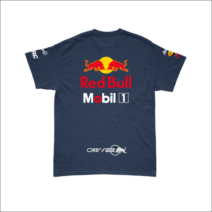 Camiseta Algodão Max Verstappen Red Bull Racing 2024 Azul Marinho