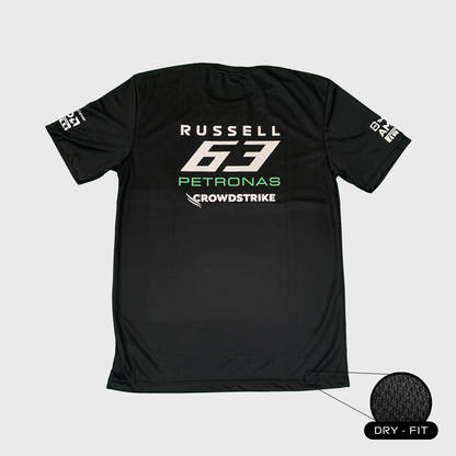 Camiseta DryFit  George Russell Mercedes 2023 Preta
