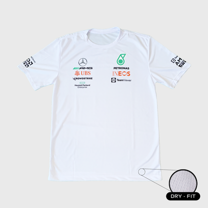 Camiseta DryFit  Mercedes 2023 Branca