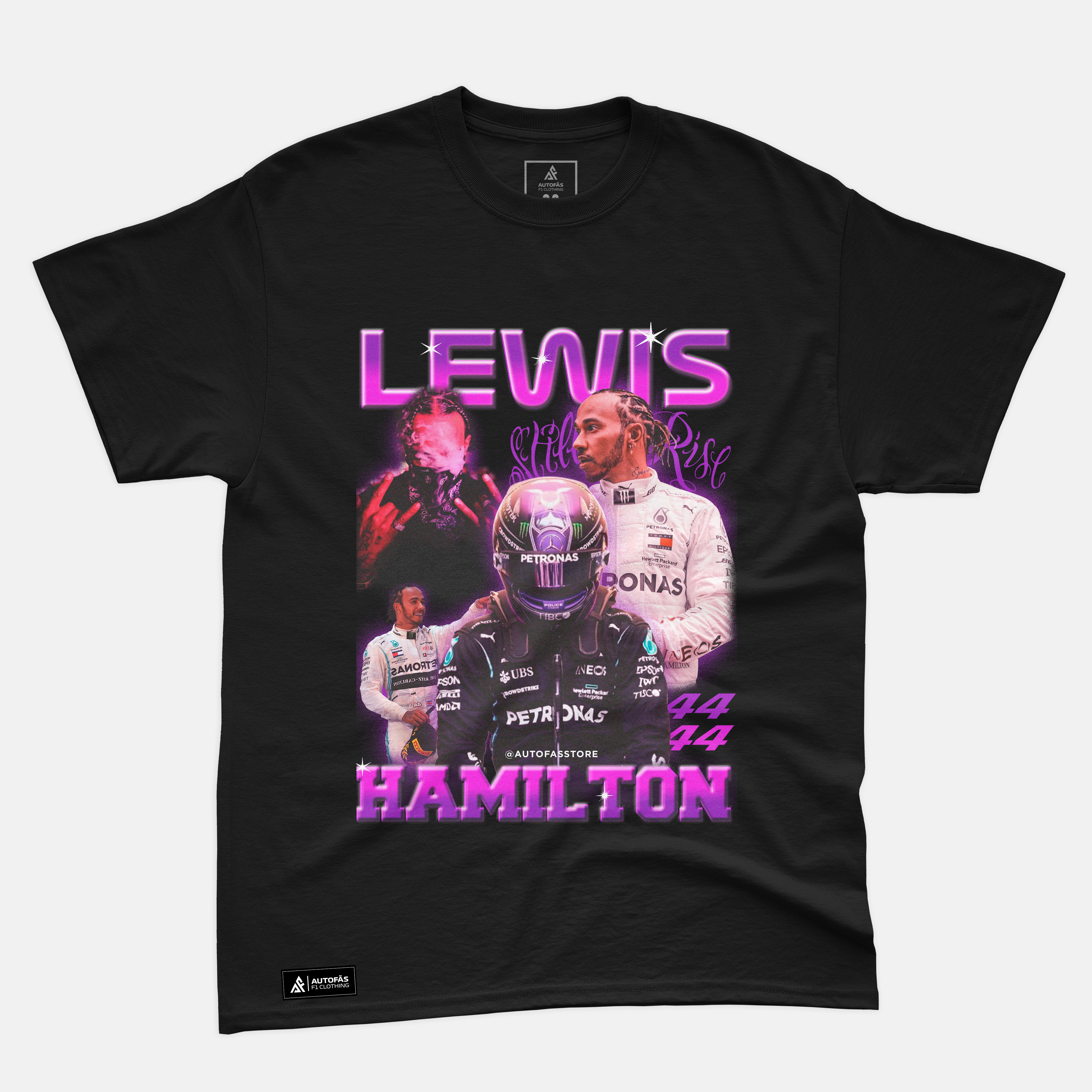 Camiseta Bootleg Lewis Hamilton Purple - Autofãs Store
